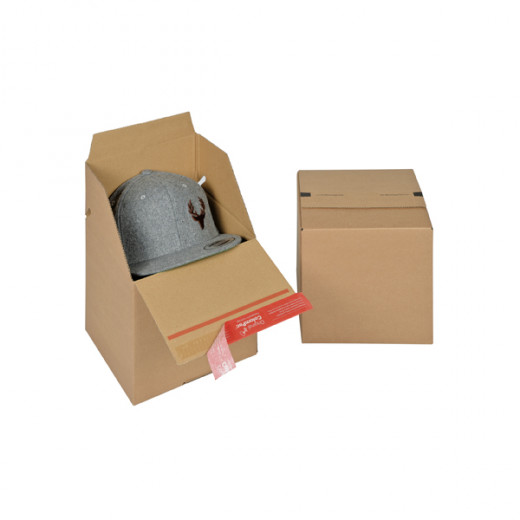 Caisse fond auto simple cannelure fermeture adhésive 194 x 194 x 187 mm