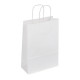 Sac kraft blanc poignées torsadées 22 x 10 x 31 cm