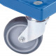 Plateforme plastique roulante Roues caoutchouc ABS 610 x 410 x 170 mm Bleu