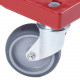 Plateforme plastique roulante Roues caoutchouc ABS 600 x 400 x 180 mm Rouge