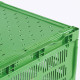 Bac plastique pliable ajouré vert 600 x 400 x 120 mm
