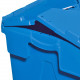 Bac plastique Gerbable Emboîtable Plein avec Couvercle intégré 600 x 400 x 265 Bleu