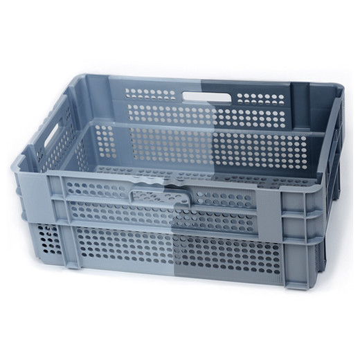 Bac plastique Gerbable Emboîtable à 50% Ajouré Bicolore 600 x 400 x 246 mm