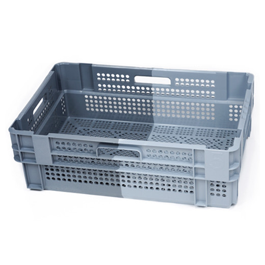 Bac plastique Gerbable Emboîtable à 50% Ajouré Bicolore 600 x 400 x 194 mm