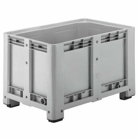 Caisse palette plastique rigide pleine - 4 pieds - 1200 x 800 x 760 mm