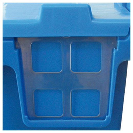 Porte étiquette transparent pour Bac Gerbable emboîtable Couvercle intégré 600 x 400 mm