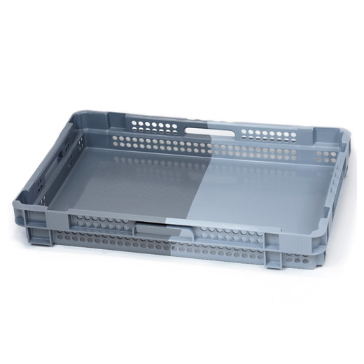 Bac plastique Gerbable Emboîtable à 50% Ajouré Fond plein Bicolore 600 x 400 x 90 mm