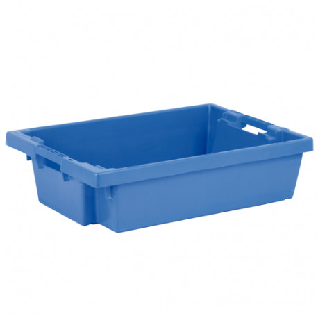 Bac plastique Gerbable Emboîtable à 70% Plein 600 x 400 x 150 mm Bleu