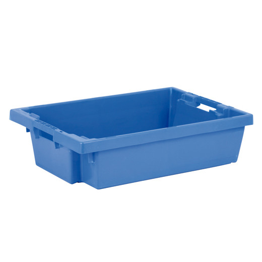 Bac plastique Gerbable Emboîtable à 70% Plein 600 x 400 x 150 mm Bleu