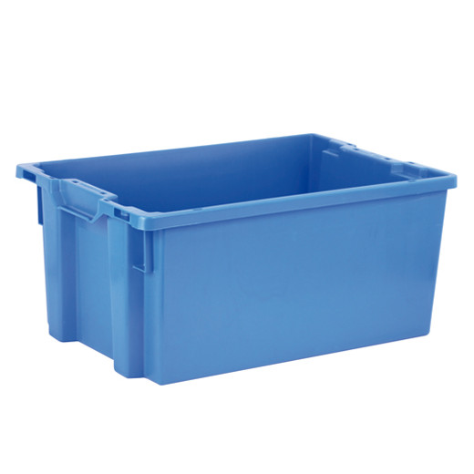 Bac plastique Gerbable Emboîtable à 70% Plein 600 x 400 x 270 mm Bleu