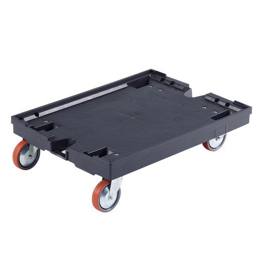 Plateforme plastique roulante gerbable Roues polyurethane 800 x 600 x 200 mm Noir Plateforme plastique roulante gerbable Roues polyurethane 800 x 600 x 200 mm Noir