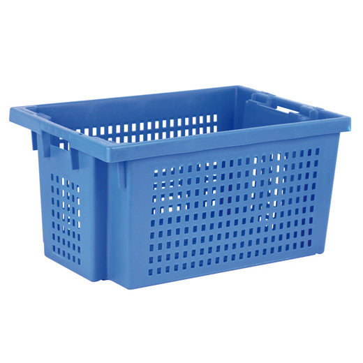 Bac plastique Gerbable Emboîtable à 70% Ajouré 600 x 400 x 300 mm Bleu