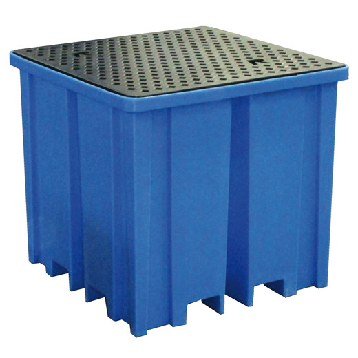 Palette de rétention PE 1230 x 1230 x 1090 mm 1150L