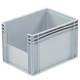 Bac de rangement avec ouverture Norme Europe 400 x 300 x 270 mm Gris