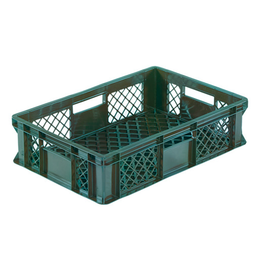 Bac plastique gerbable Norme Europe ajouré Eco multicolore Vert 600 x 400 x 150 mm Bac plastique gerbable Norme Europe ajouré Eco multicolore Vert 600 x 400 x 150 mm