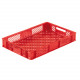 Bac plastique gerbable Norme Europe ajouré Eco multicolore Rouge 600 x 400 x 90 mm