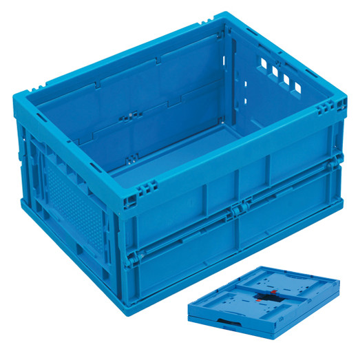 Bac plastique pliable plein bleu 400 x 300 x 220 mm