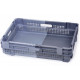 Bac plastique Gerbable Emboîtable à 50% Ajouré Fond plein Bicolore 600 x 400 x 140 mm