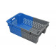 Bac plastique Gerbable Emboîtable à 70% Ajouré 600 x 400 x 200 mm Gris/Bleu
