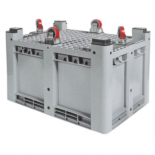 Caisse palette plastique rigide pleine - 4 roues - 1200 x 800 x 810 mm Caisse palette plastique rigide pleine - 4 roues - 1200 x 800 x 810 mm