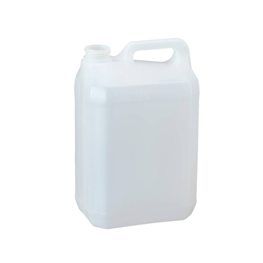 Jerrican plastique 5L Rectangulaire 160 g Naturel Bague 42mm inviolable Homologué