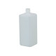 Flacon plastique PEHD Carré 1L Bague VP28mm Inviolable Naturel