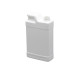 Jerrican plastique PEHD Rectangulaire 1L Bague BAV29 Sigle tactile Blanc