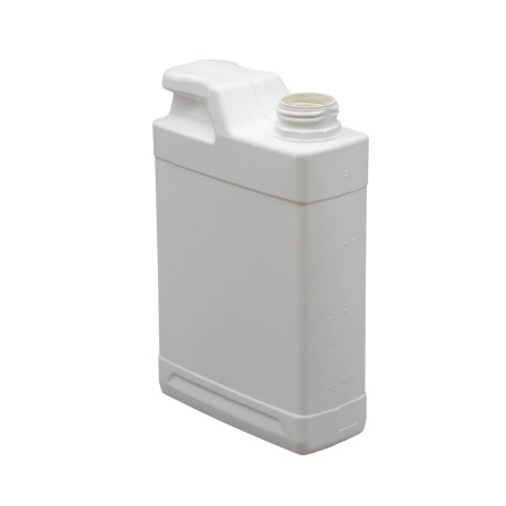 Jerrican plastique PEHD Rectangulaire 2L Bague 36/40 Blanc