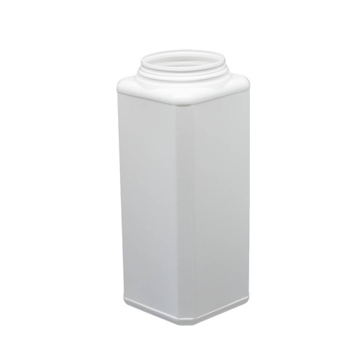 Pot plastique PEHD Carré Clipsable 3L Diam. 96mm Inviolable Blanc