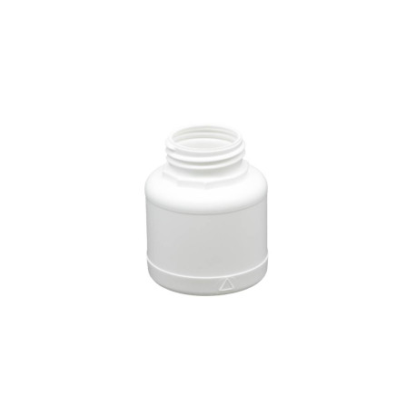 Pot plastique PEHD rond Vissant 150ml  Diam. 40mm blanc