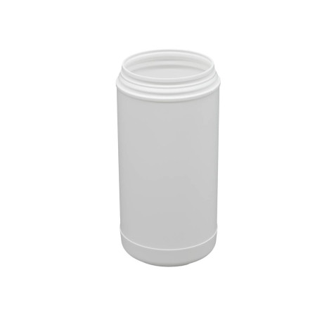 Pot plastique PEHD Rond Clipsable 1,3L Diam. 96mm Inviolable Blanc