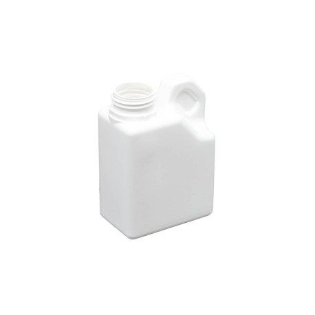 Jerrican Plastique PEHD Rectangulaire 500ml Bague 36/40 avec Anse inclinée Blanc