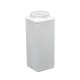 Pot plastique PEHD Carré Vissant 3L Diam. 95mm Blanc