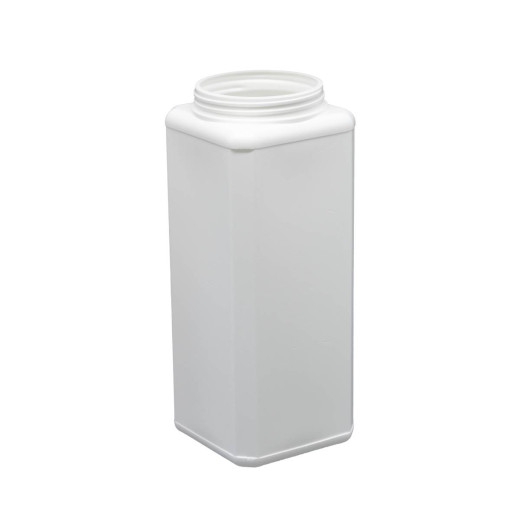 Pot plastique PEHD Carré Vissant 3L Diam. 95mm Blanc