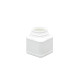 Pot plastique PEHD Carré Clipsable 250ml Diam. 59mm Inviolable Blanc