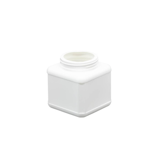Pot plastique PEHD Carré Vissant 500ml Diam. 70mm Blanc