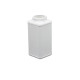 Pot plastique PEHD Carré Vissant 1,25L  Diam. 70mm TH Blanc