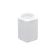 Pot plastique PEHD Carré Clipsable 1,8L Diam. 96mm Inviolable Blanc