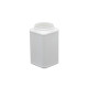 Pot plastique PEHD Carré Clipsable 2L Diam. 96mm Inviolable Blanc