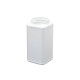 Pot plastique PEHD Carré Vissant 2.5L Diam. 95mm Blanc