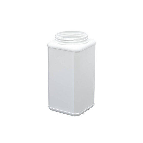 Pot plastique PEHD Carré Vissant 2.5L Diam. 95mm Blanc