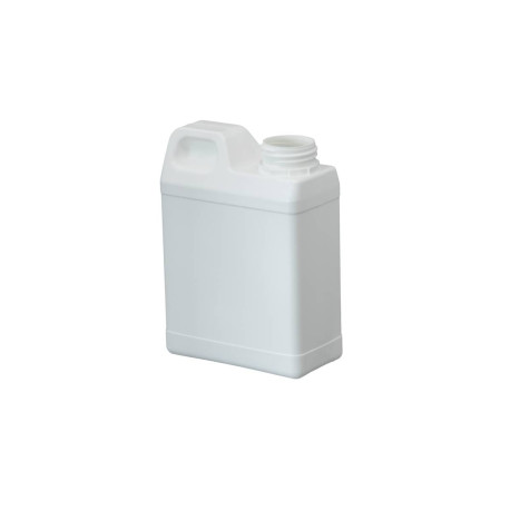 Jerrican plastique 1L Rectangulaire Blanc Bague 36/40 Sans anse