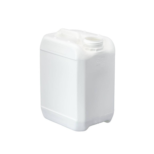 Bidon plastique PEHD Rectangulaire Gerbable 5L Homologué Blanc, idéal pour l