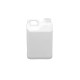 Jerrican plastique PEHD Rectanguliare 2L Bague 40mm Sigle tactile Blanc