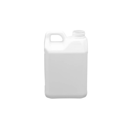 Jerrican plastique PEHD Rectanguliare 2L Bague 40mm Sigle tactile Blanc