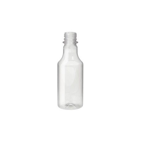 Bouteille Plastique PET 250ML Ronde Transparente 22.5 g BaguePCO28