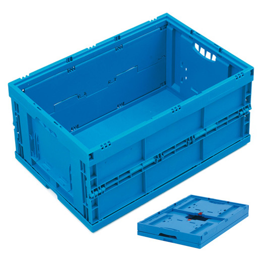 Bac plastique pliable plein bleu 600x400x280 mm