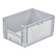 Bac de rangement avec ouverture Norme Europe 800 x 600 x 420 mm Gris