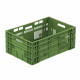 Bac Norme Europe Fruits et légumes ajouré 600x400x240 mm Vert