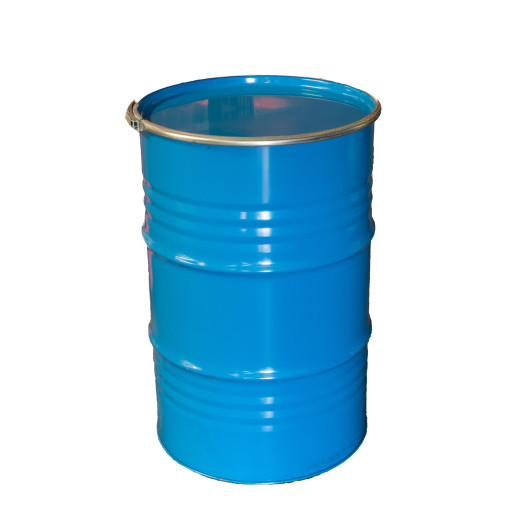 Fût métal SPIRALON 223L ouverture totale bleu RAL5015 nu / Intérieur ONU Tole 10/9/10